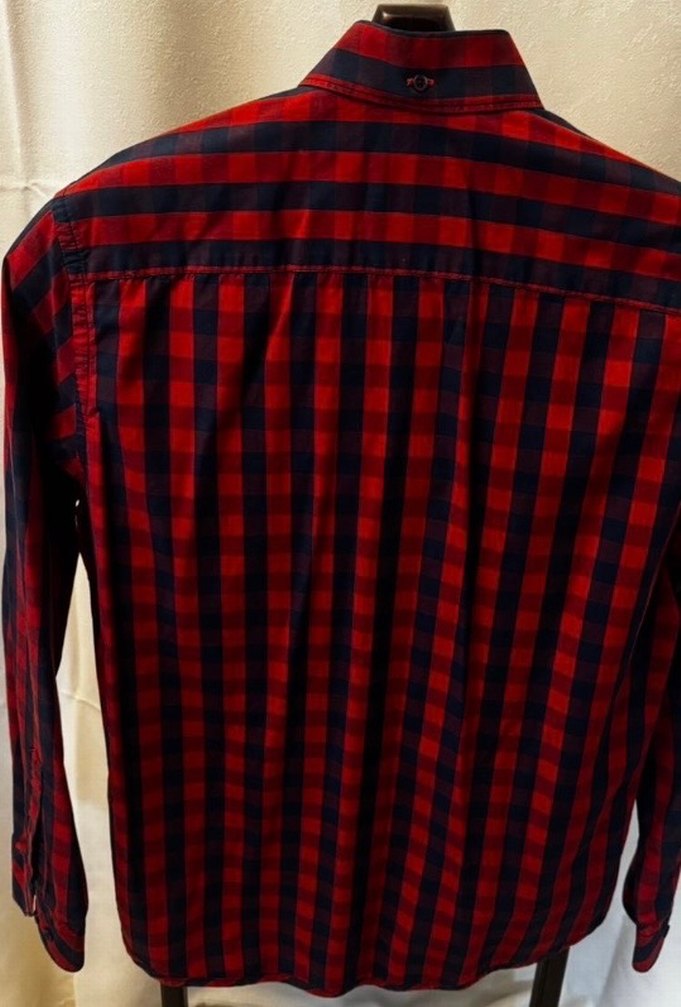 Brothers Kansas Indigo Ekoseli Modern Fit Gömlek -M Beden Erkek - Görsel 2