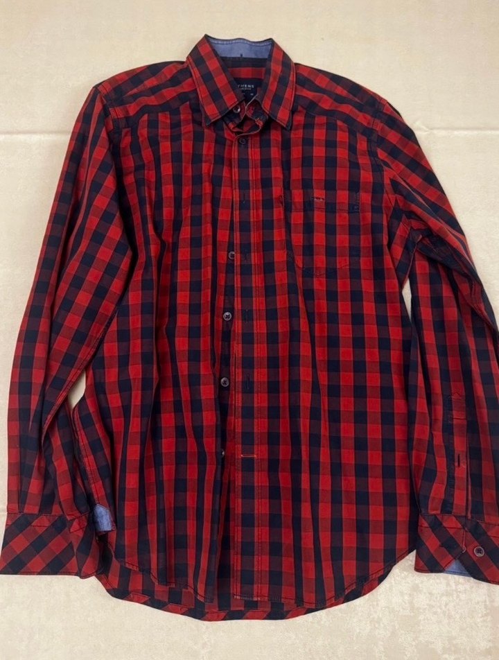 Brothers Kansas Indigo Ekoseli Modern Fit Gömlek -M Beden Erkek - Görsel 4