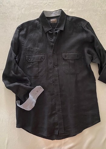 Ettore Firenze %100 Keten Siyah Safari
Gömlek M Beden (Tertemiz) - Görsel 3