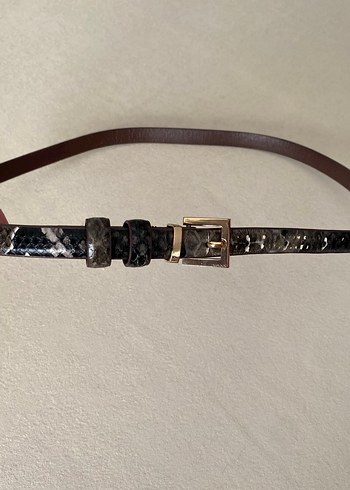 Tara Jarmon (T:M) Orijinal Yılan Derisi
Desenli Ince Deri Kemer - Görsel 2