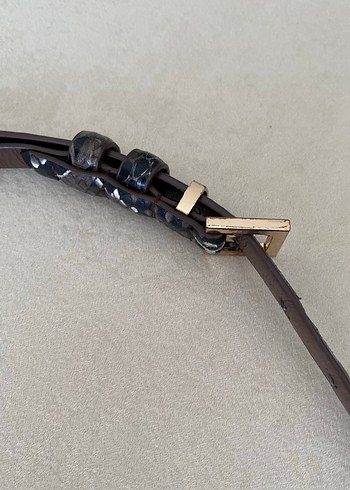 Tara Jarmon (T:M) Orijinal Yılan Derisi
Desenli Ince Deri Kemer - Görsel 3