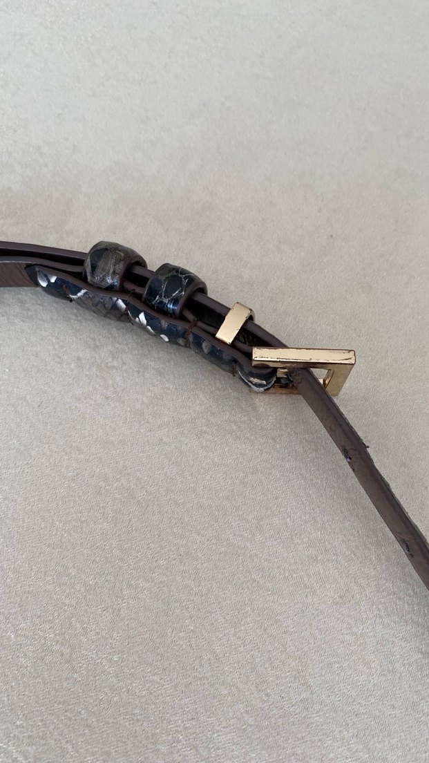 Tara Jarmon (T:M) Orijinal Yılan Derisi
Desenli Ince Deri Kemer - Görsel 3