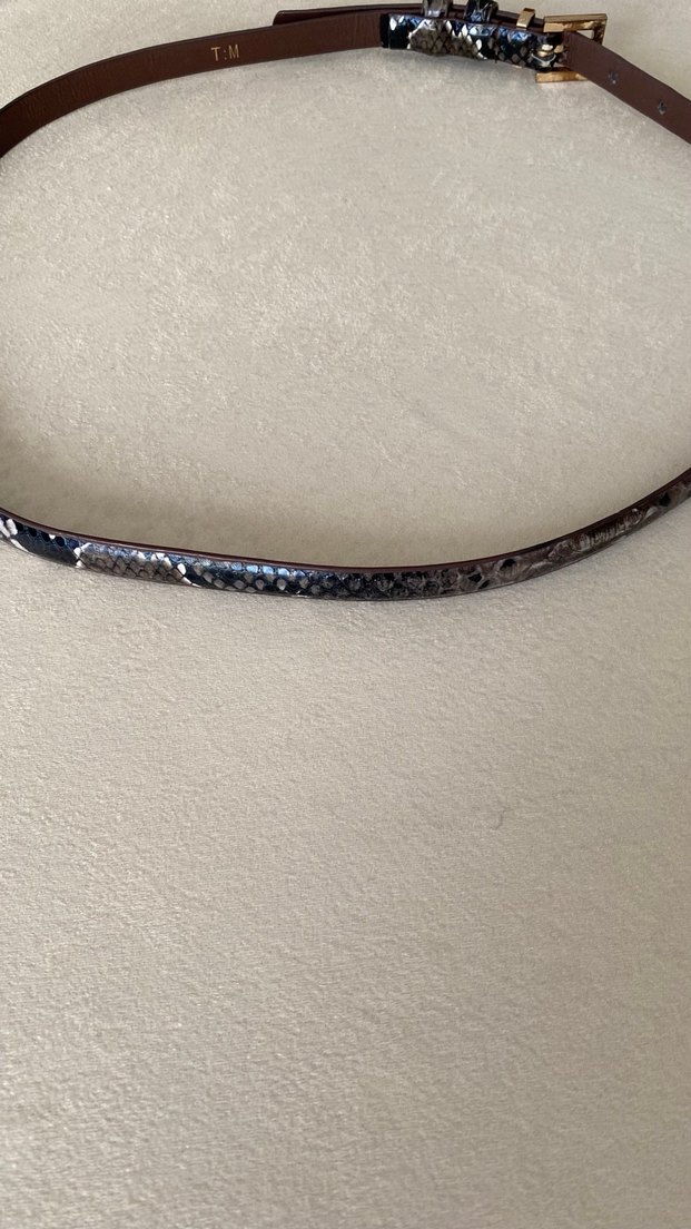 Tara Jarmon (T:M) Orijinal Yılan Derisi
Desenli Ince Deri Kemer - Görsel 4