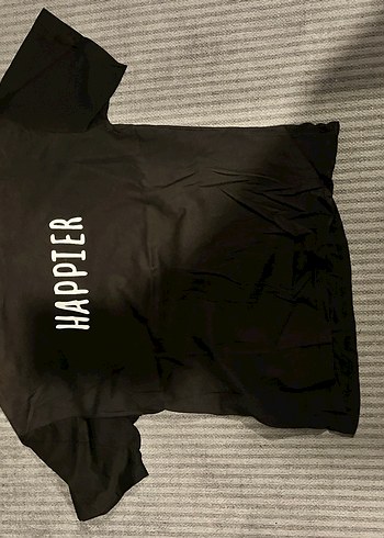 Siyah Baskılı Hamile Tişörtü, Kısa Kollu - Görsel 2