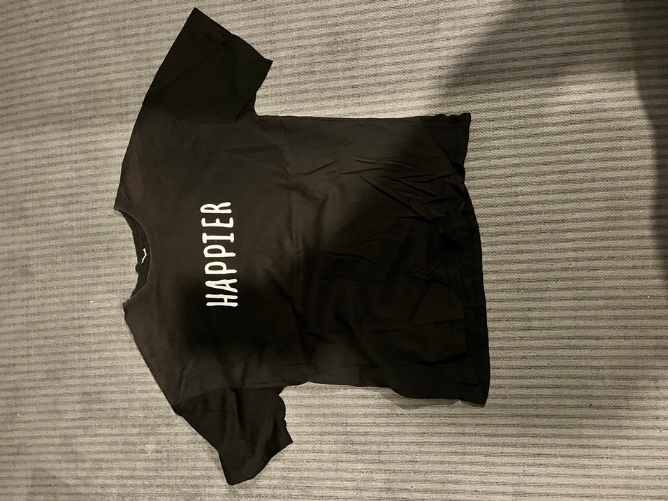 Siyah Baskılı Hamile Tişörtü, Kısa Kollu - Görsel 2