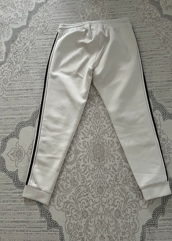 Erkek Beyaz Rahat Kesim Spor Eşofman Altı - Görsel 4