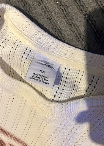 Beyaz Uzun Kollu Baskılı Tişört - Görsel 2