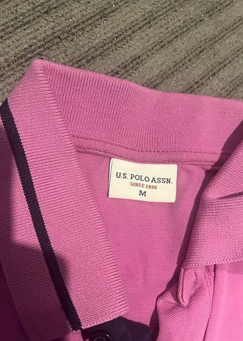 Pembe Düğmeli Polo Tişört - Görsel 2