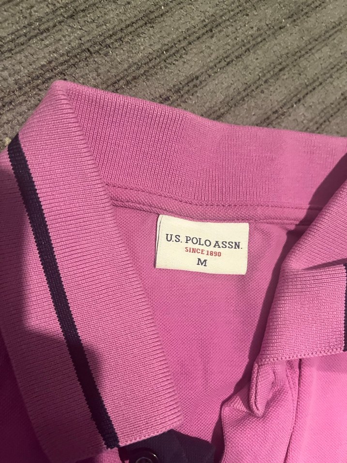 Pembe Düğmeli Polo Tişört - Görsel 2