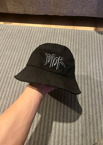 Siyah Dior Baskılı Şapka - Görsel 3