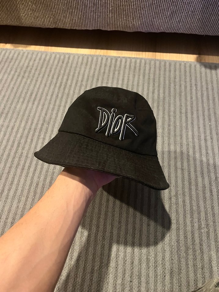 Siyah Dior Baskılı Şapka - Görsel 3