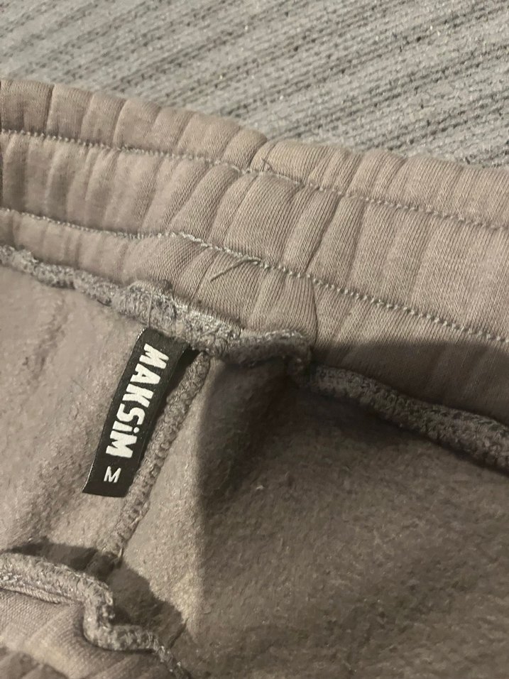 Düğmeli Baskılı Gri Kadın Eşofman Altı - Görsel 2