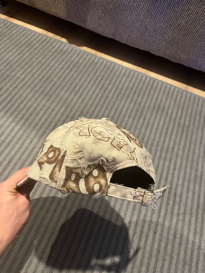 Bej Retro Desenli  Şapka - Görsel 3