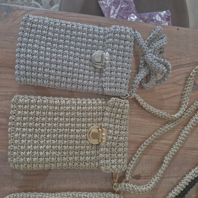 El Örgüsü Kadın Çapraz çanta - Görsel 5