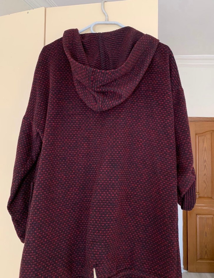 Bordo Düğmeli ceket - Görsel 2