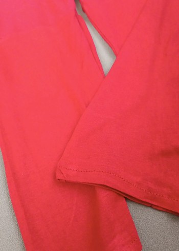 Kırmızı Rahat Kesim çocuk tayt - Görsel 4