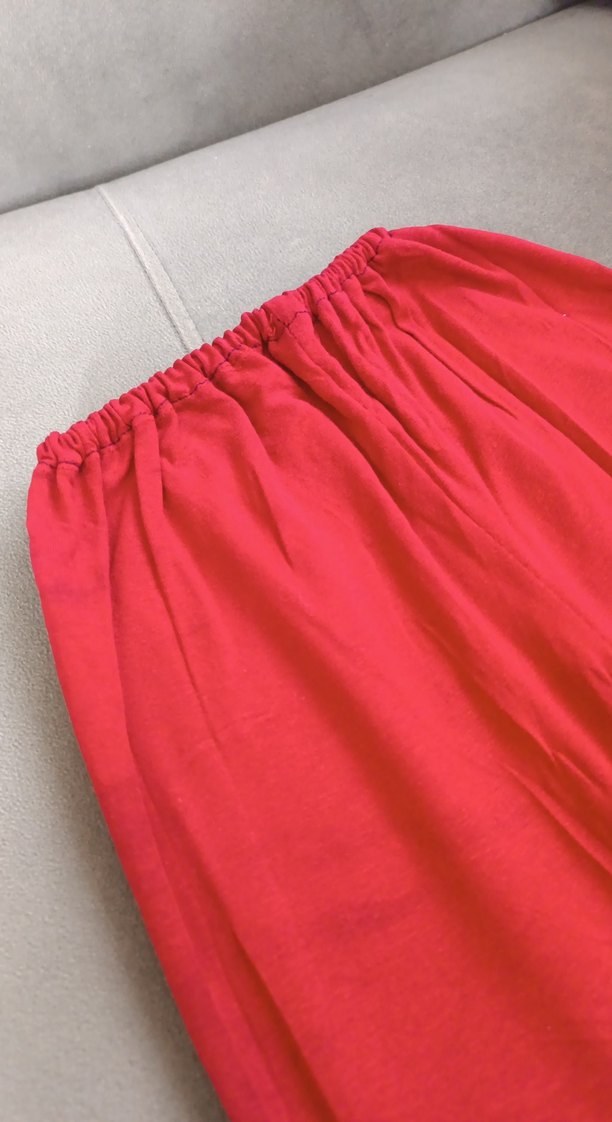 Kırmızı Rahat Kesim çocuk tayt - Görsel 3