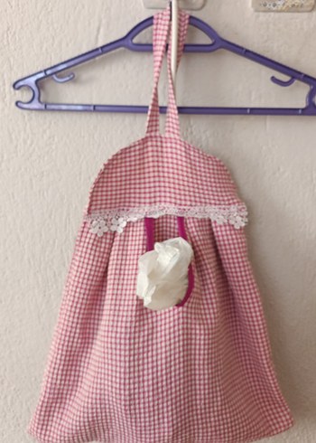 Nakışlı Pembe poşetlik - Görsel 3