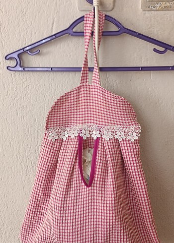 Nakışlı Pembe poşetlik - Görsel 4