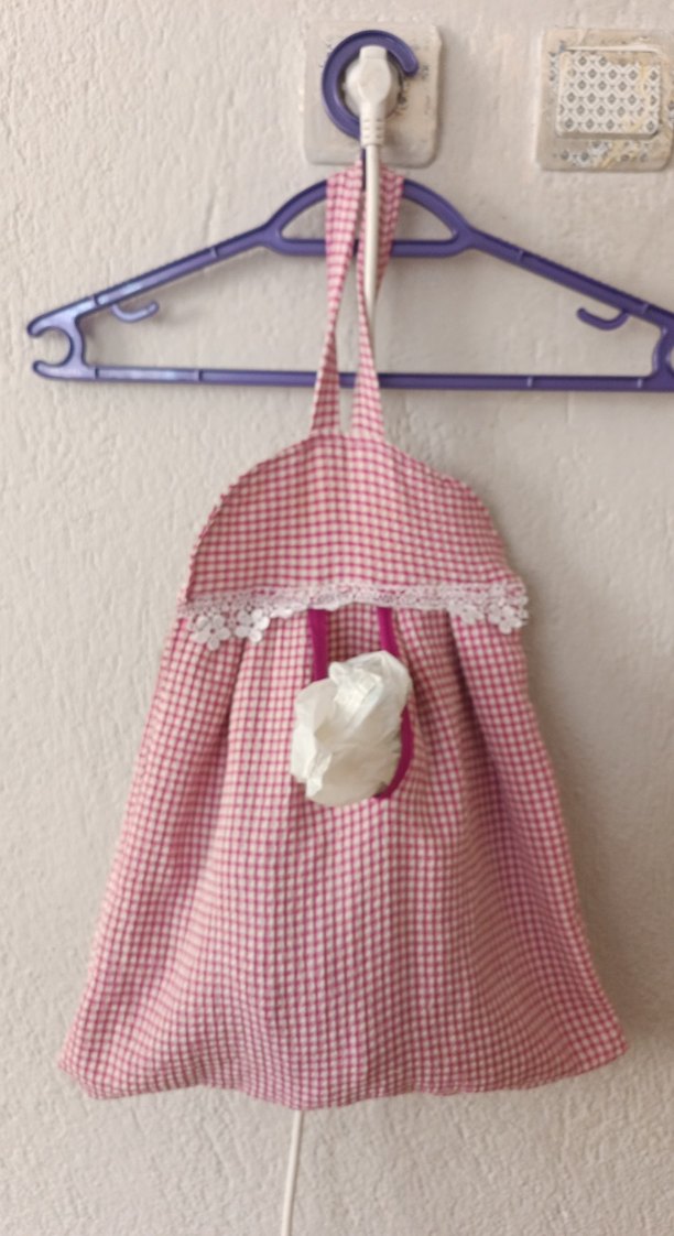 Nakışlı Pembe poşetlik - Görsel 3