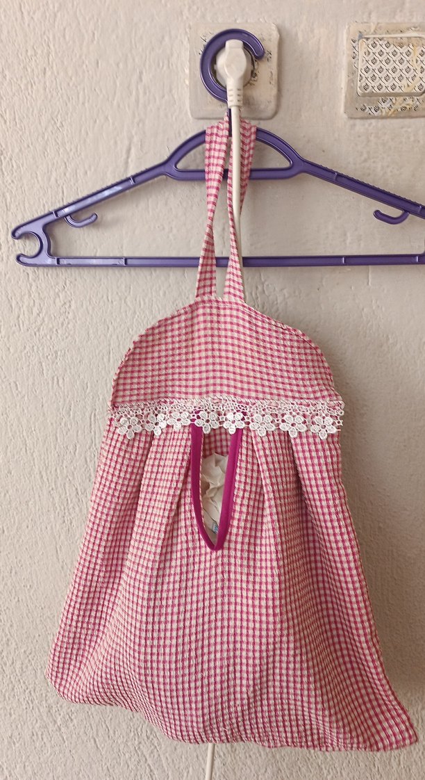 Nakışlı Pembe poşetlik - Görsel 4