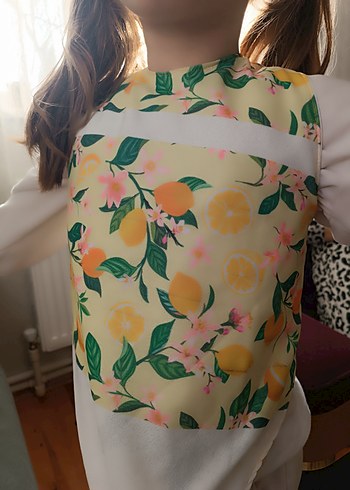 Sarı Desenli Bebek Önlüğü - Görsel 3