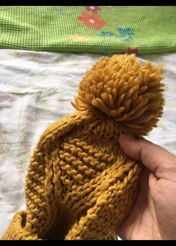 Defacto Sarı Örgü Ponponlu Kadın Bere - Görsel 3