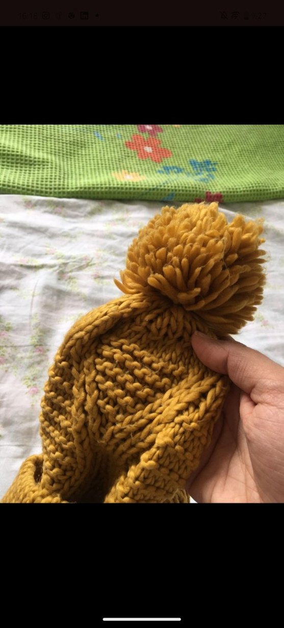 Defacto Sarı Örgü Ponponlu Kadın Bere - Görsel 3