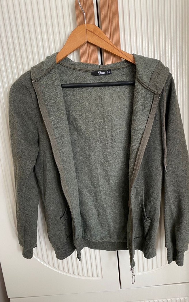 Haki İçi Polar Fermuarlı Sweat - Görsel 2