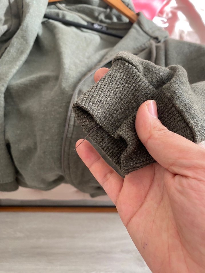 Haki İçi Polar Fermuarlı Sweat - Görsel 5