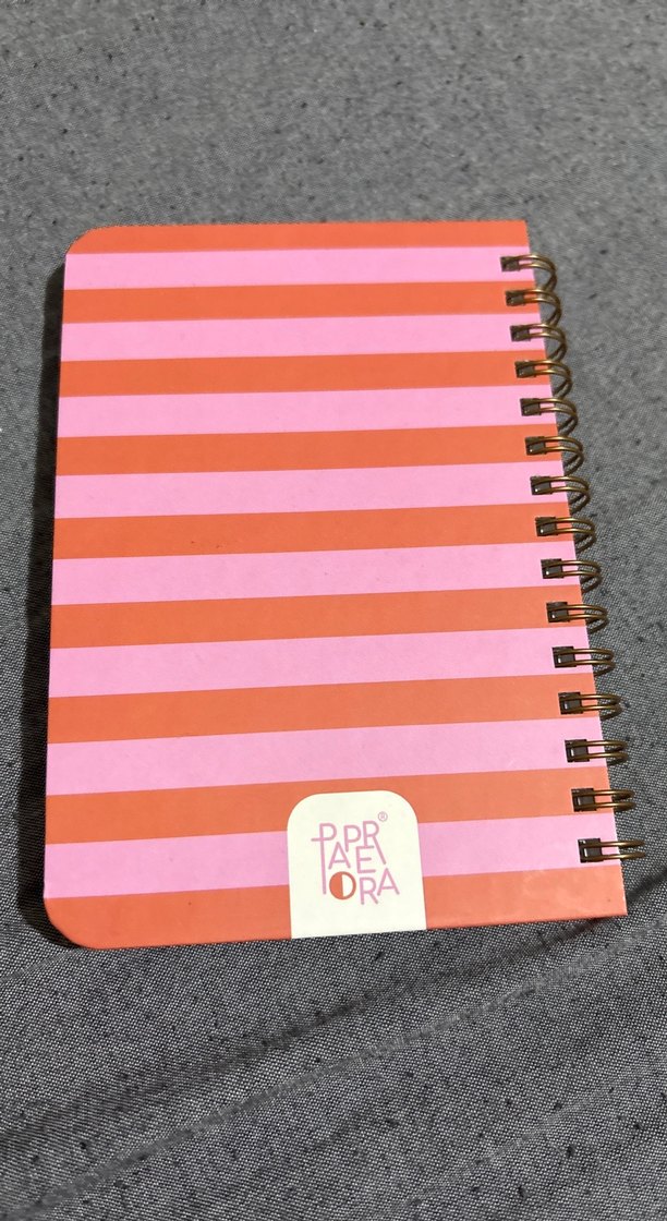 Renkli Çizgili Pembe Not Defteri - Görsel 2