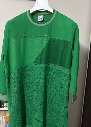 Yeşil Dantel Detaylı Tunik takım - Görsel 2