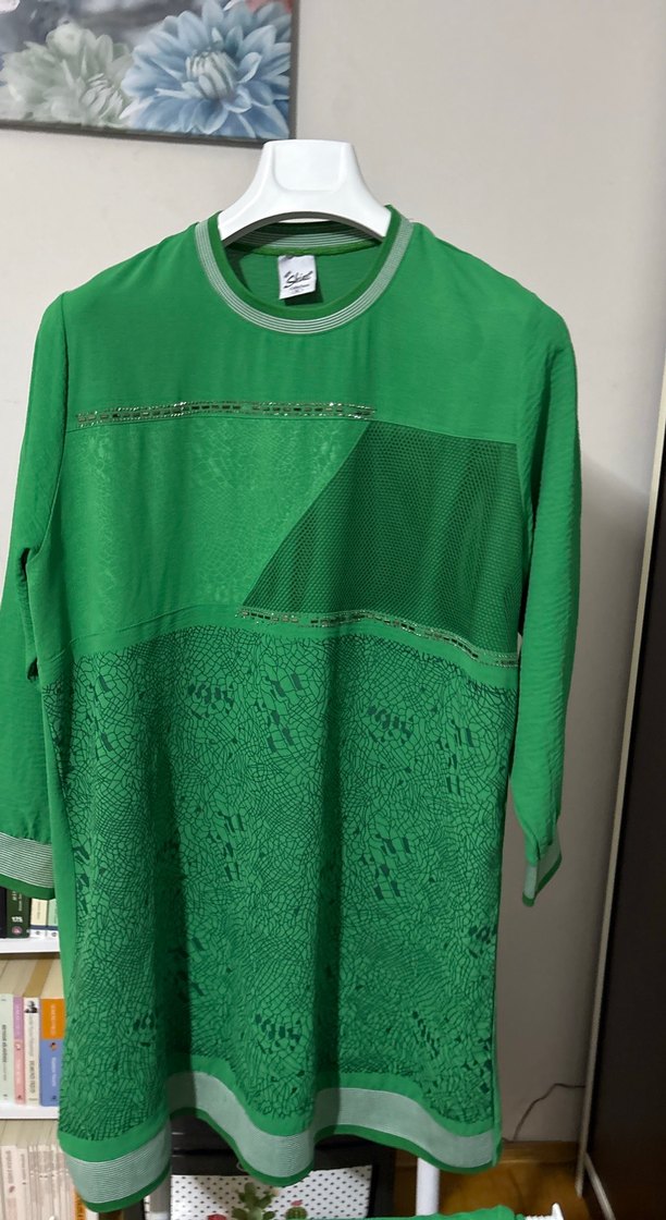 Yeşil Dantel Detaylı Tunik takım - Görsel 2