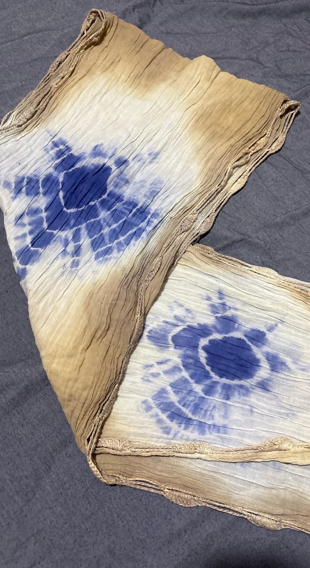 Bohem Tarz Bej Keten Şal - Görsel 2