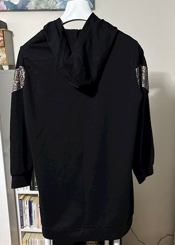 Kemerli Siyah Kadın Uzun Eşofman Takımı - Görsel 5