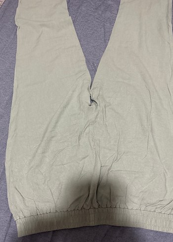 Bej Kadın Keten Salaş Pantolon - Görsel 3