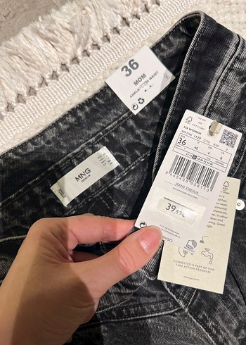 Gri Tie-Dye Regular Fit Kadın Kot Pantolon - Görsel 3