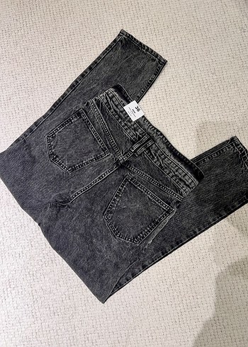 Gri Tie-Dye Regular Fit Kadın Kot Pantolon - Görsel 2