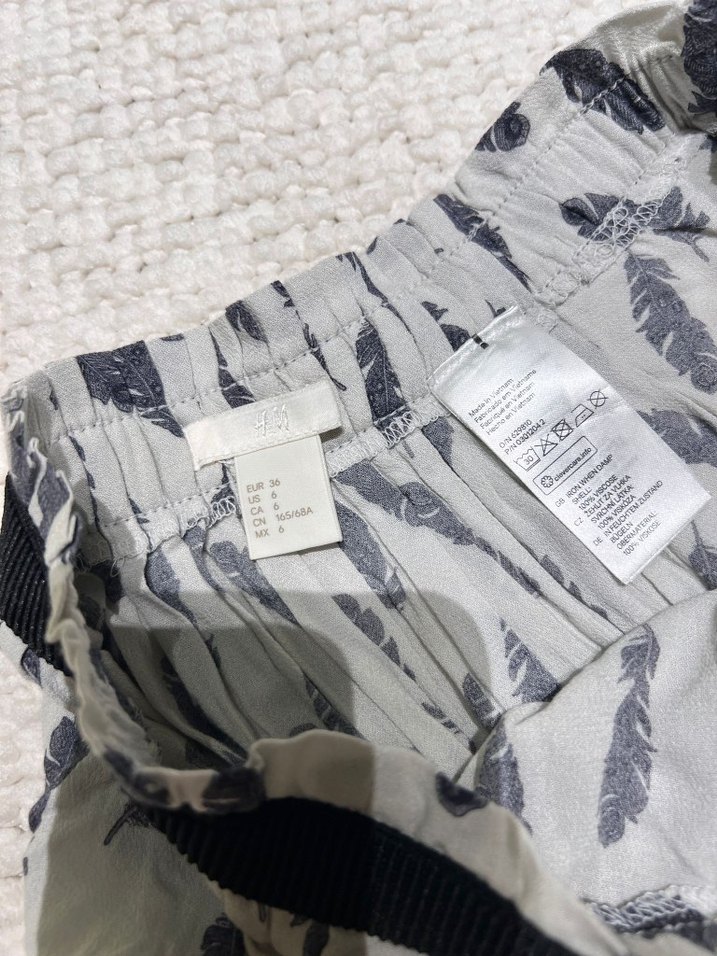 Bohem Gri Desenli Uzun Hamile Etek - Görsel 3