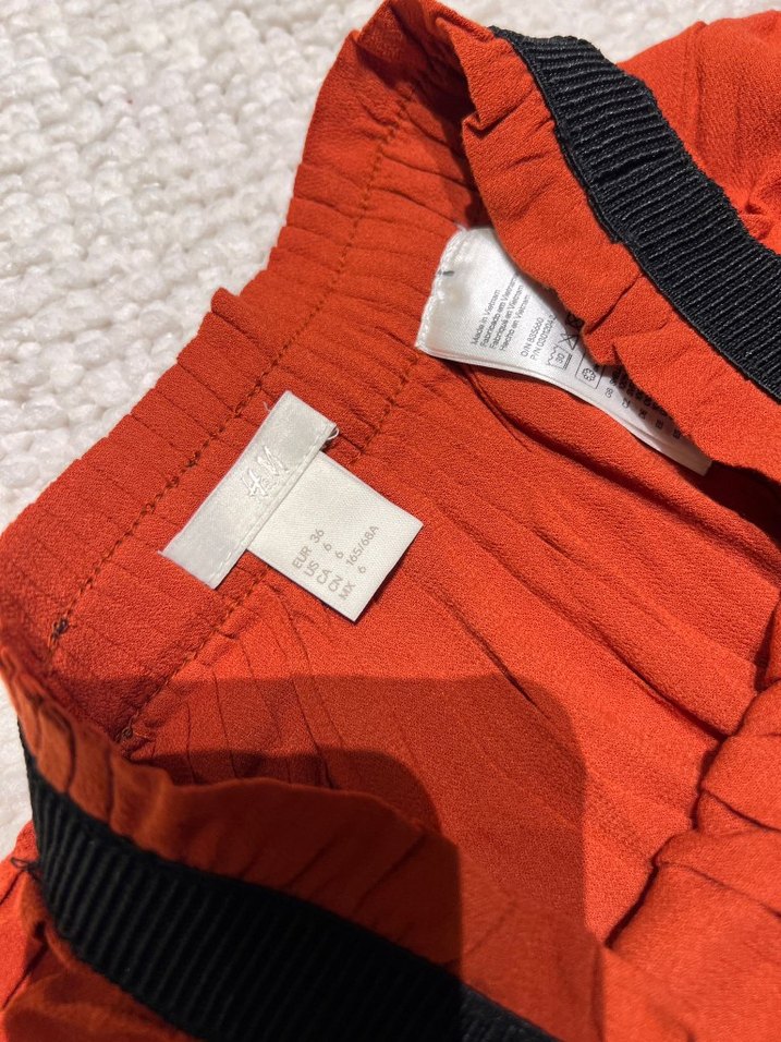 Kırmızı Uzun Salaş Drapeli Etek - Görsel 3