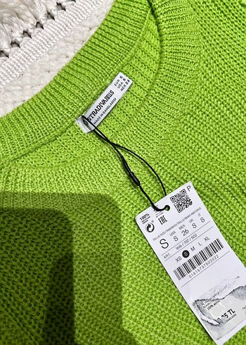 Yeşil Crop Triko Kadın Kazak - Görsel 3