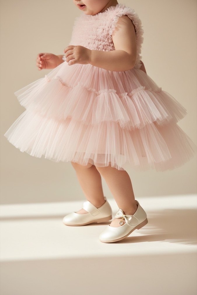 Kız Çocuk Beyaz Fiyonk Detaylı Babet - Görsel 2