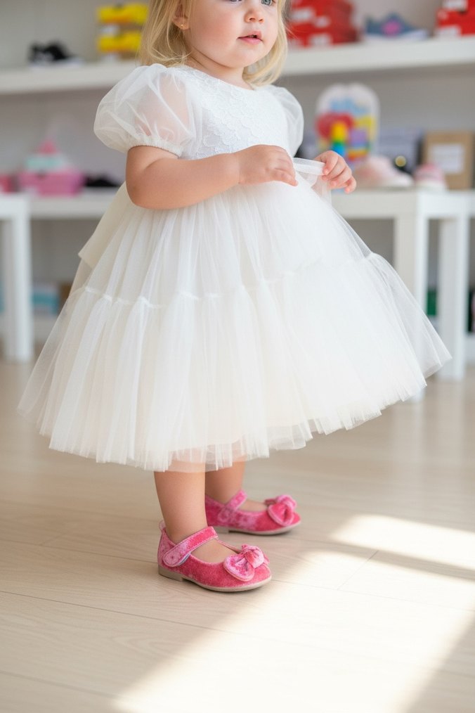 Kız Çocuk Pembe Fiyonklu Babet - Görsel 2