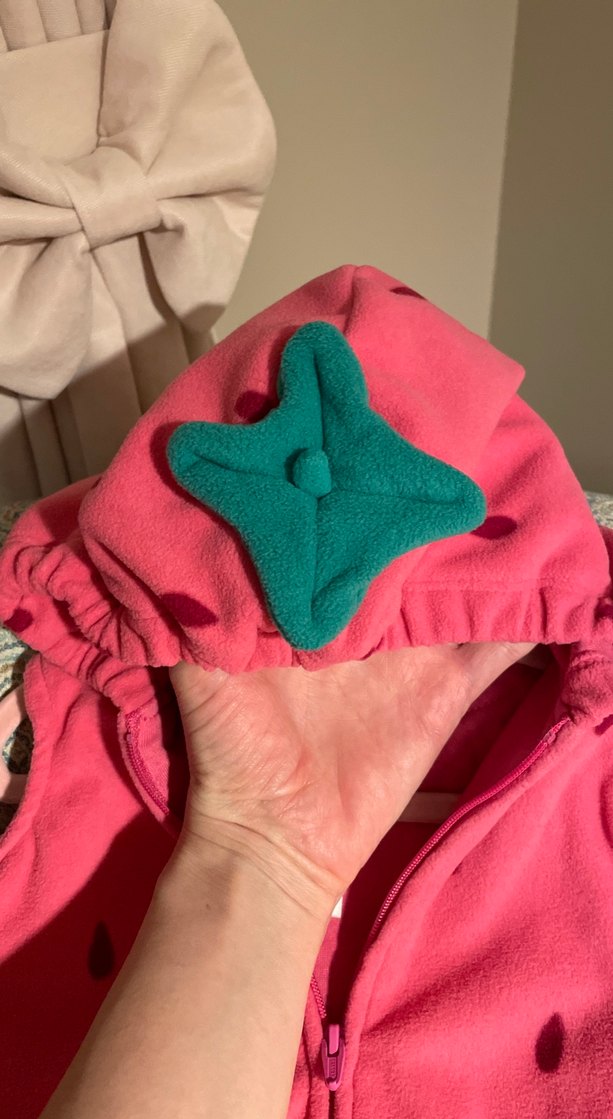 Kız Çocuk Pembe Kapüşonlu Fermuarlı Yelek - Görsel 3