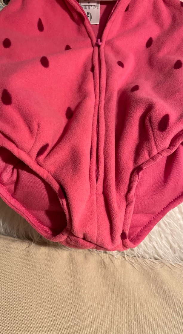 Kız Çocuk Pembe Kapüşonlu Fermuarlı Yelek - Görsel 5