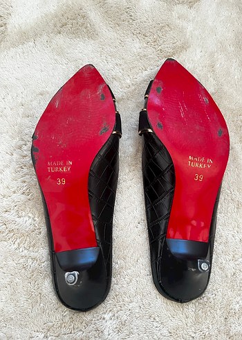 Hermes Kadın Siyah Tokalı Topuklu Terlik - Görsel 2