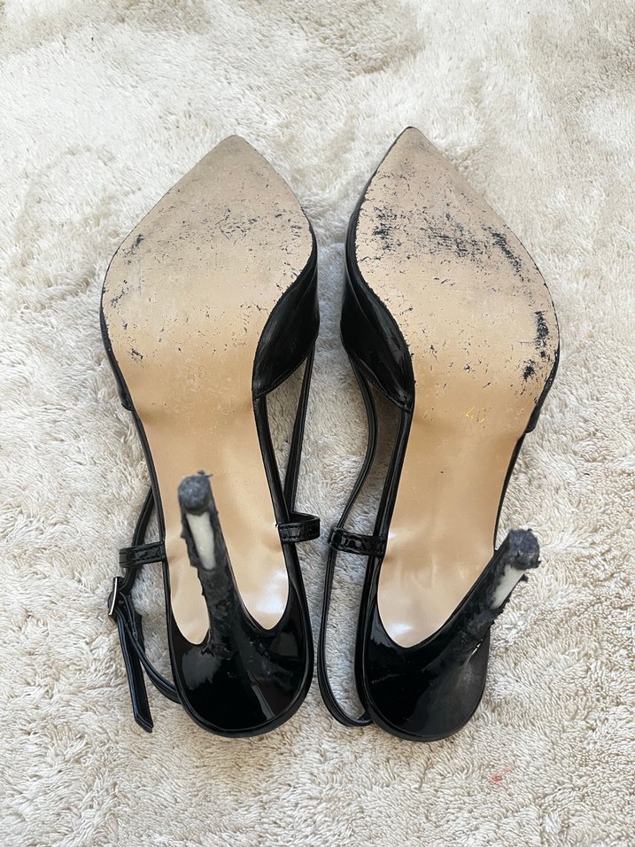 Klasik Siyah Tokalı Stiletto Topuklu Kadın Ayakkabı - Görsel 3