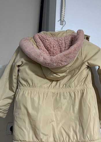 Kız Çocuk Bej Düğmeli Ceket - Görsel 4