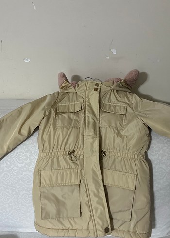 Kız Çocuk Bej Düğmeli Ceket - Görsel 5