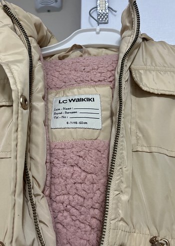 Kız Çocuk Bej Düğmeli Ceket - Görsel 3